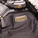 Miu Miu Hand Bag Vitellolux Gray Gold Auth 210067A-14