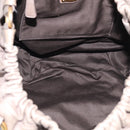 Miu Miu Hand Bag Vitellolux Gray Gold Auth 210067A-15