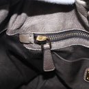 Miu Miu Hand Bag Vitellolux Gray Gold Auth 210067A-18