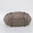 Miu Miu Hand Bag Vitellolux Gray Gold Auth 210067A-9