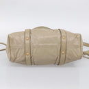Miu Miu Hand Bag Vitellolux 2way Beige Gold Auth 210070V-11