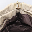 Miu Miu Hand Bag Vitellolux 2way Beige Gold Auth 210070V-18