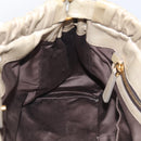 Miu Miu Hand Bag Vitellolux 2way Beige Gold Auth 210070V-19