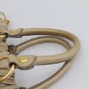 Miu Miu Hand Bag Vitellolux 2way Beige Gold Auth 210070V-8