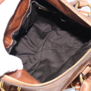Miu Miu Hand Bag Vitellolux 2way Brown Gold Auth 210072V-21