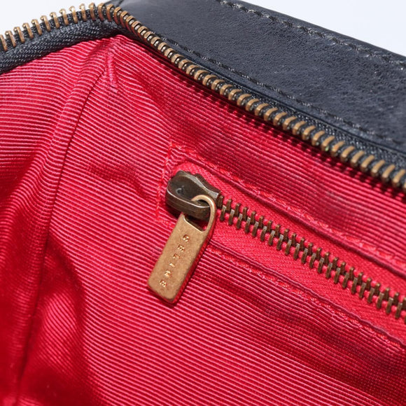 CELINE Hand Bag Canvas Leather Multicolor Gold Auth 210073