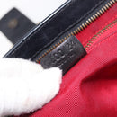 CELINE Hand Bag Canvas Leather Multicolor Gold Auth 210073-26