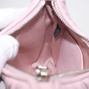 Miu Miu Matelasse Chain Shoulder Bag Leather Pink Silver Auth 210074V-20