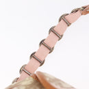 Christian Dior Trotter Canvas Romantic Chain Bag PVC Beige Silver Auth 210075A-10