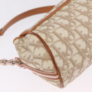 Christian Dior Trotter Canvas Romantic Chain Bag PVC Beige Silver Auth 210075A-14