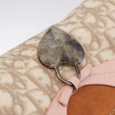 Christian Dior Trotter Canvas Romantic Chain Bag PVC Beige Silver Auth 210075A-17