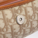 Christian Dior Trotter Canvas Romantic Chain Bag PVC Beige Silver Auth 210075A-20
