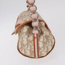 Christian Dior Trotter Canvas Romantic Chain Bag PVC Beige Silver Auth 210075A-4