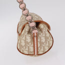 Christian Dior Trotter Canvas Romantic Chain Bag PVC Beige Silver Auth 210075A-5