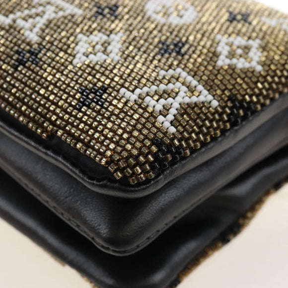 LOUIS VUITTON Monogram Beads Kussan BB Bag Beads Gold M22429 LV Auth 210076SM