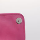 Miu Miu Matelasse Chain Shoulder Bag Leather Pink Silver Auth 210077V-17