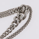 Miu Miu Matelasse Chain Shoulder Bag Leather Pink Silver Auth 210077V-9