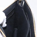 VERSACE Clutch Bag Leather Black Gold Auth 210078A-19