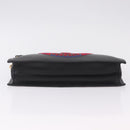 VERSACE Clutch Bag Leather Black Gold Auth 210078A-9
