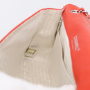 CHANEL Matelasse 25 Chain Shoulder Bag Lamb Skin Red Silver CC Auth 210079SM-25