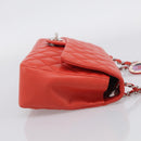 CHANEL Matelasse 25 Chain Shoulder Bag Lamb Skin Red Silver CC Auth 210079SM-5