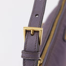 PRADA Hand Bag Nylon Purple Gold Auth 210080A-10