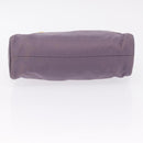 PRADA Hand Bag Nylon Purple Gold Auth 210080A-12