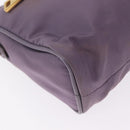 PRADA Hand Bag Nylon Purple Gold Auth 210080A-15