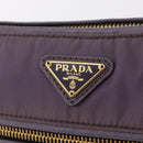 PRADA Hand Bag Nylon Purple Gold Auth 210080A-17