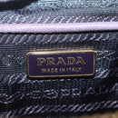 PRADA Hand Bag Nylon Purple Gold Auth 210080A-19