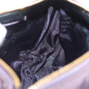 PRADA Hand Bag Nylon Purple Gold Auth 210080A-21