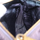 PRADA Hand Bag Nylon Purple Gold Auth 210080A-22