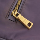 PRADA Hand Bag Nylon Purple Gold Auth 210080A-24