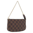 LOUIS VUITTON Damier Ebene Mini Pochette Accessory Pouch N58009 LV Auth 210083A-1