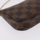LOUIS VUITTON Damier Ebene Mini Pochette Accessory Pouch N58009 LV Auth 210083A-16