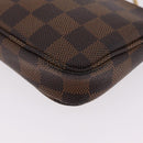 LOUIS VUITTON Damier Ebene Mini Pochette Accessory Pouch N58009 LV Auth 210083A-19