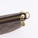 LOUIS VUITTON Damier Ebene Mini Pochette Accessory Pouch N58009 LV Auth 210083A-21