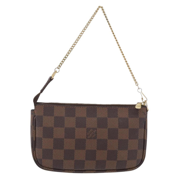 LOUIS VUITTON Damier Ebene Mini Pochette Accessory Pouch N58009 LV Auth 210083A