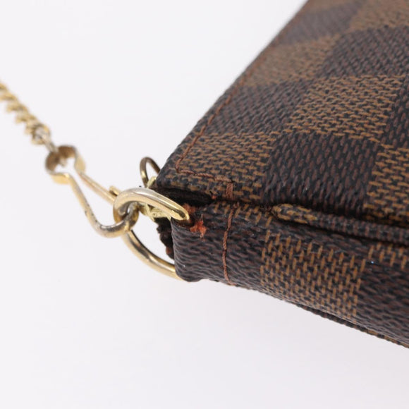 LOUIS VUITTON Damier Ebene Mini Pochette Accessory Pouch N58009 LV Auth 210083A