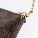 LOUIS VUITTON Damier Ebene Mini Pochette Accessory Pouch N58009 LV Auth 210083A-8