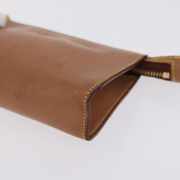 LOUIS VUITTON Nomad Cabas Amble PM Pouch Leather Beige M92502 LV Auth 210085