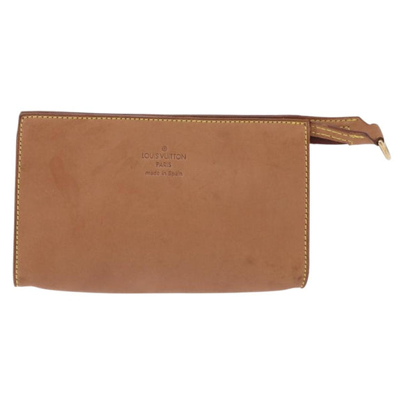 LOUIS VUITTON Nomad Cabas Amble PM Pouch Leather Beige M92502 LV Auth 210085