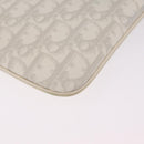 Christian Dior Trotter Canvas Romantic Shoulder Bag PVC White Silver Auth 210088-16