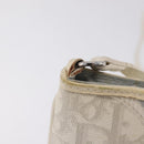 Christian Dior Trotter Canvas Romantic Shoulder Bag PVC White Silver Auth 210088-18