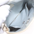 Christian Dior Trotter Canvas Romantic Shoulder Bag PVC White Silver Auth 210088-23