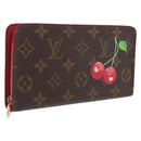 LOUIS VUITTON Monogram Cherry Porte Monnaie Zip Long Wallet M95006 Auth 210089V-1
