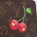 LOUIS VUITTON Monogram Cherry Porte Monnaie Zip Long Wallet M95006 Auth 210089V-13