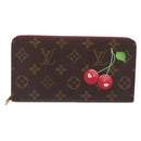 LOUIS VUITTON Monogram Cherry Porte Monnaie Zip Long Wallet M95006 Auth 210089V-2