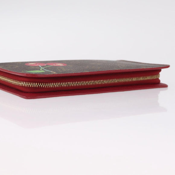 LOUIS VUITTON Monogram Cherry Porte Monnaie Zip Long Wallet M95006 Auth 210089V