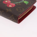 LOUIS VUITTON Monogram Cherry Porte Monnaie Zip Long Wallet M95006 Auth 210089V-9